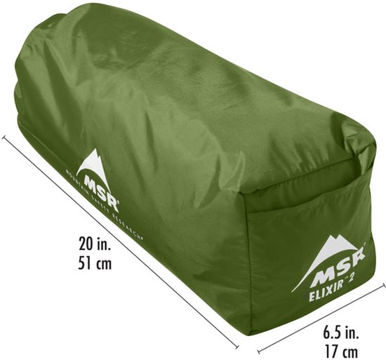 MSR - tent - koepeltent - lichtgewicht - kamperen - outdoor - Elixir 2 Tent - Green S26 van MSR — afbeelding 5
