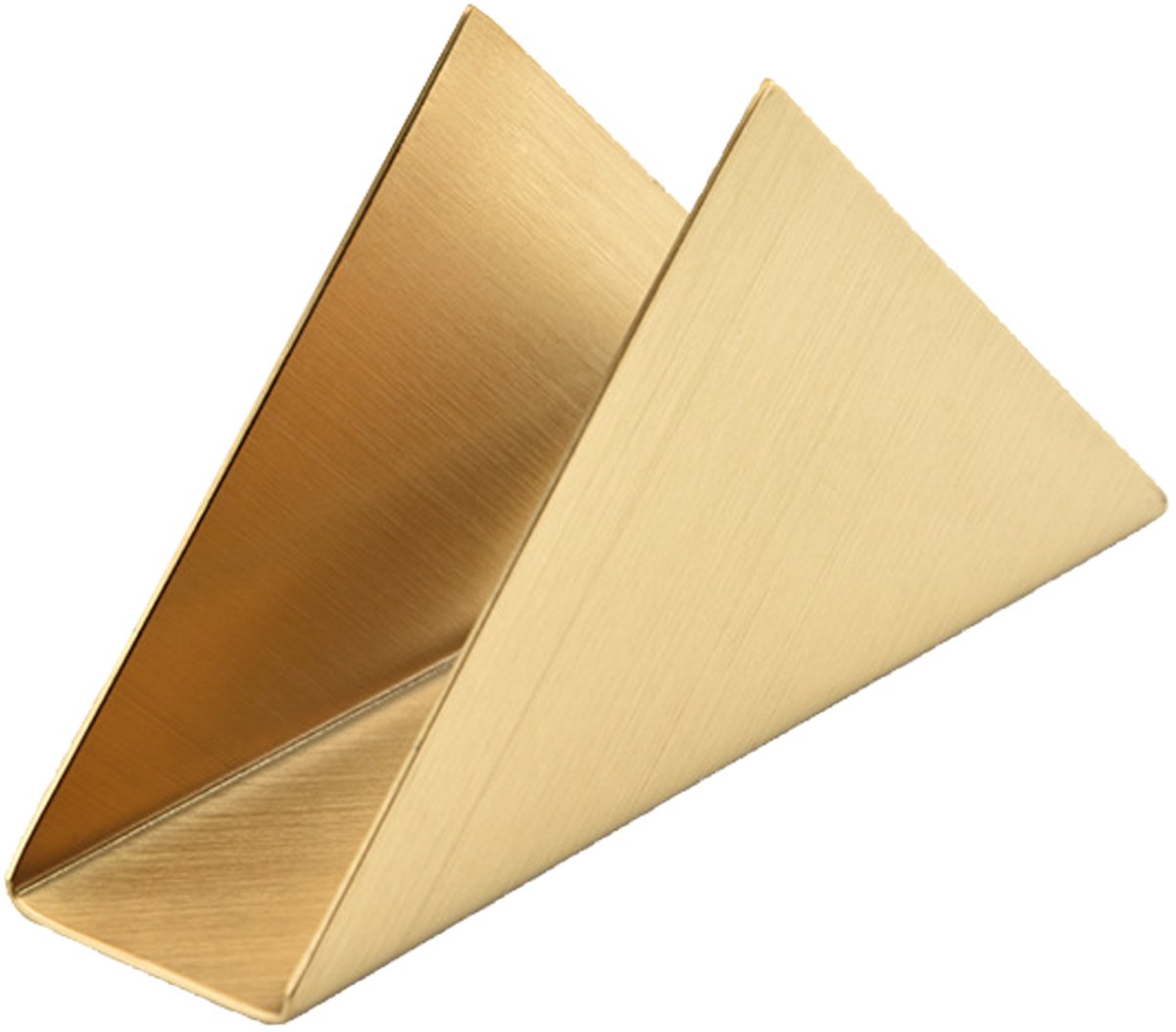 Gigicial Servethouder - Gouden Servethouder - Driehoekig Geborsteld Roestvrij Staal Modern Design - 1 - Voor Eettafel En Aanrecht In Goud
