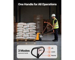 Handpalletwagen - Pallettruck - Laadvermogen 2500 kg - Vork 1220 x 685 mm - Hefhoogte 8,5–18 cm
