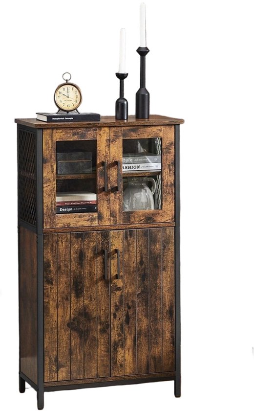 VidaXL Industriële Kast - Opslagkast - Opbergkast Industrieel 90x40x100 Cm Staal Antracietkleurig Metalen Kast Antraciet Kast Boekenkast