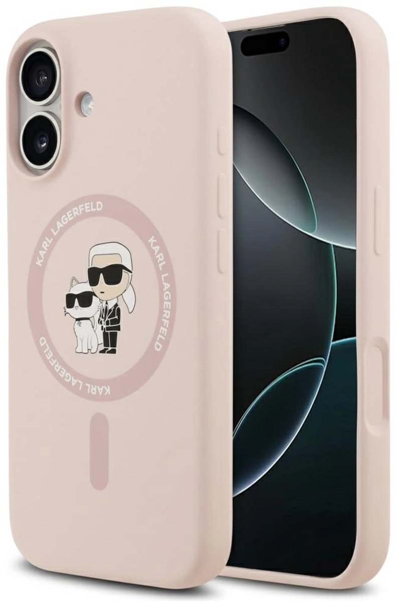 Karl Lagerfeld Silicone Karl&Choupette Ring Magsafe Case Voor Iphone 17