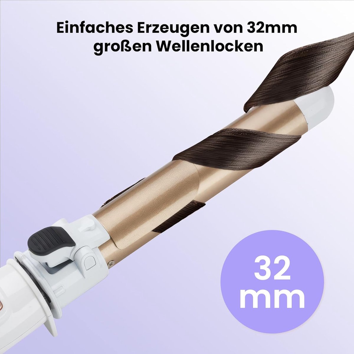 360° roterende krultang automatisch, 32 mm krultang met 14 - afbeelding 3