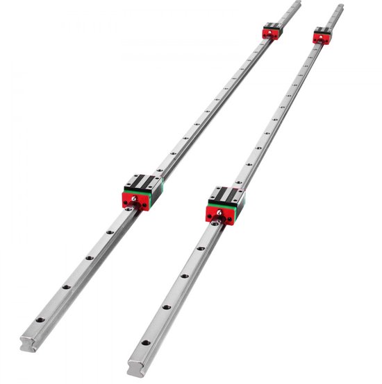 Lineaire geleiderail set - Kogelomloopwagens 15CA - Geleiderails 2x 20 ...