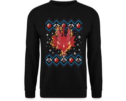 Dungeon & Dragons DND Drakenkop Ugly Christmas Sweater Heren