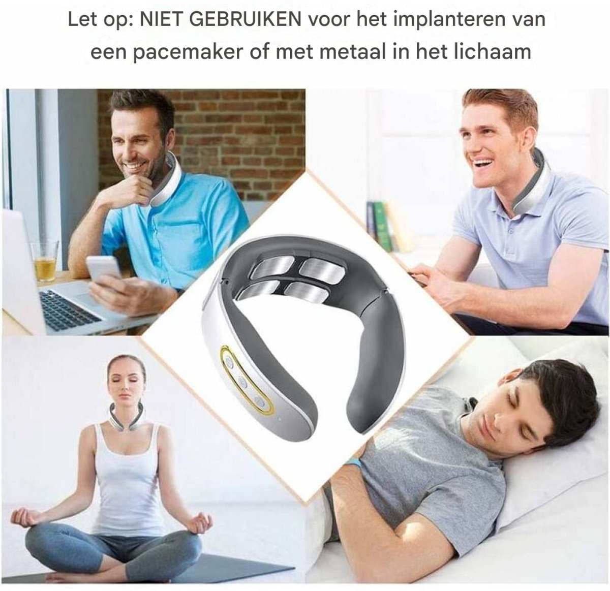 longziming -Nekmassageapparaat Elektrisch met Warmte -6 Modi - afbeelding 3