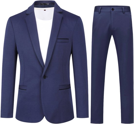 Costume deux pièces pour homme Allthemen - Coupe ajustée et un seul bouton - Taille M