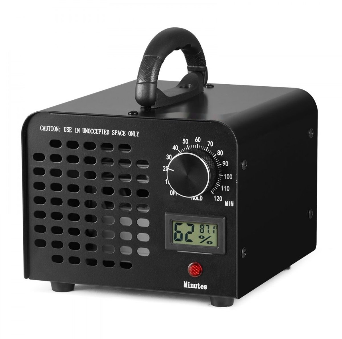 Ozongenerator - Ozonisator Luchtreiniger - Ozonoutput 24.000 mg/u - Bereik 300 m² - Timer 0–120 min - Geurverwijdering - Vochtigheidsweergave - Vermogen 100 W