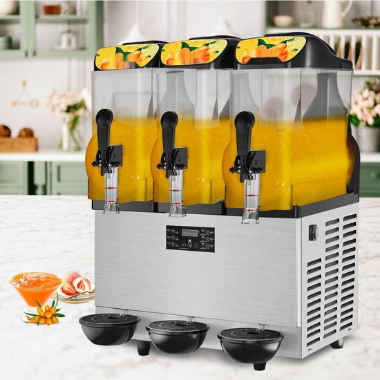 Slushmachine - Professionele Margarita/Granita Machine - 36 L Enkele Kom - 1100 W - Roestvrij Staal - Bevroren Dranken & Smoothies — afbeelding 4