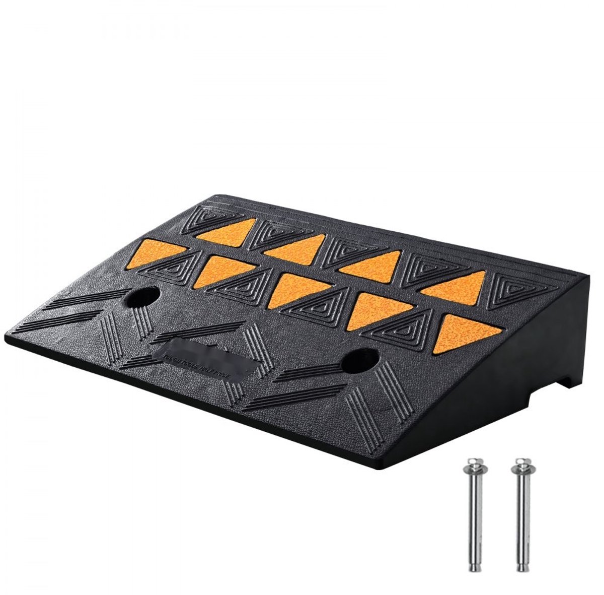 Drempelhelling - Rubberen oprijplaat - Massief rubber - Draagvermogen 15 ton - Afmetingen 50 x 30 x 10,8 cm - Geschikt als rolstoel- en stoeprandhelling - Voor oneffen terrein