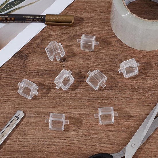 6 stuks lijmtaperoller, 8 mm x 10 m dubbelzijdige tapedispenser, transparant plakboekaccessoires voor school, thuis, kantoor, knutselen