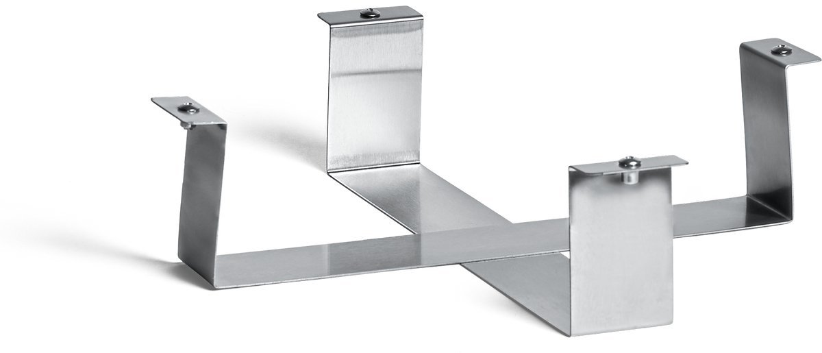 Gasfleshouder 1-pits BURNHARD® roestvrij staal, geschikt voor buiten, lichtgewicht, robuust, 40x9x6 cm – bijzetwagen houder