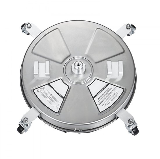 Oppervlaktereiniger Terrasreiniger - Voor Hogedrukreiniger - 46,5 cm Diameter - RVS - 4 Wielen - 2 Sproeiers - Max. 4000 PSI — afbeelding 5