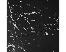 Zelfklevende Vinyl Vloertegels - PVC Plaktegels - Afmeting 30 x 30 cm - Oppervlakte 4,5 m² - Aantal 50 Stuks - Dikte 1,5 mm - Waterbestendig - Zwarte Marmerlook