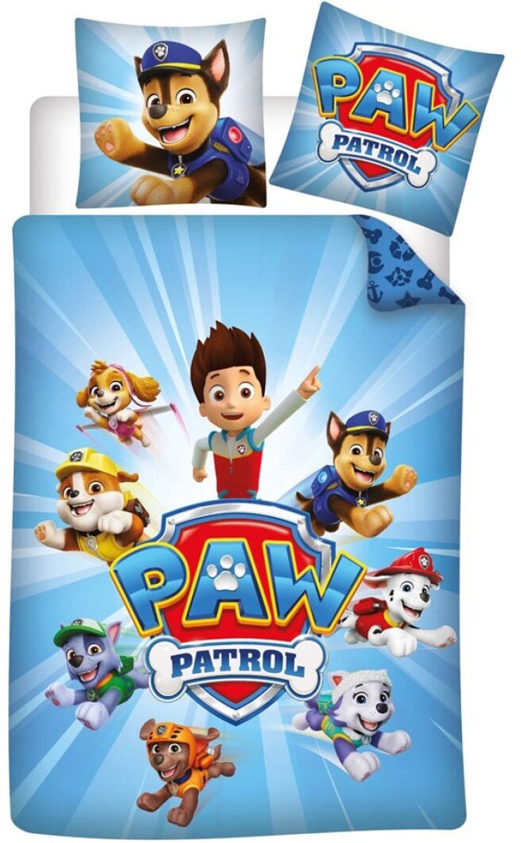 PAW Patrol Dekbedovertrek Team - 140 x 200 cm / 65 x 65 cm - Katoen