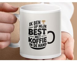 Mok Ik Ben Op Mijn Best Met Koffie In De Hand, Funny Koffiebeker, Cadeau voor Koffieliefhebber, Grappige Mok, Thee Mok