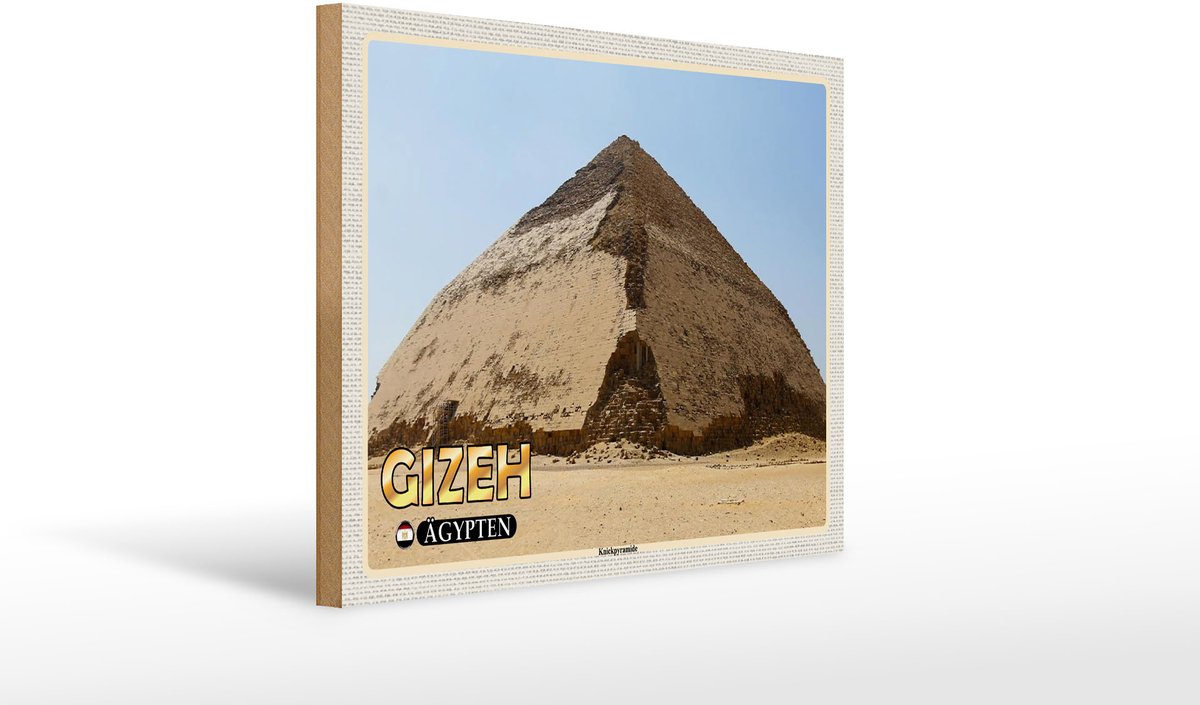 Holzschild Reise 40x30cm Gizeh Ägypten Knickpyramide