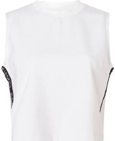 Calvin Klein Jeans Logo Tape Milano Loose Mouwloos T-shirt Wit L Vrouw