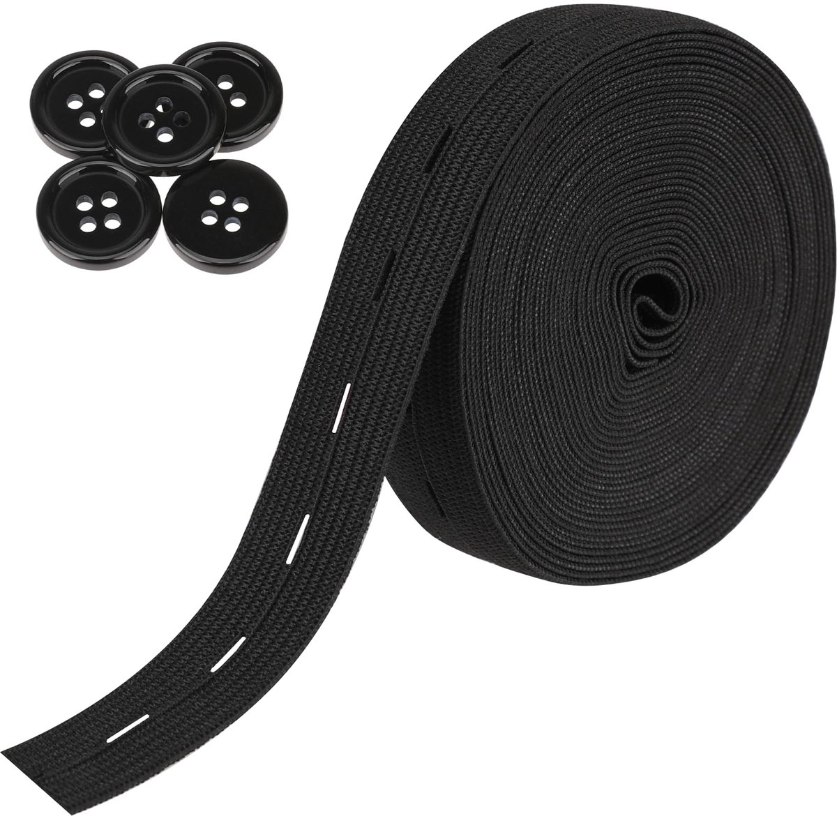 IMPERATORIS® Elastisch Band voor Naaien - Duurzaam & Elastische Breisel voor DIY - Taille Band/Lint - 1 Rol - Zwart - 19 mm