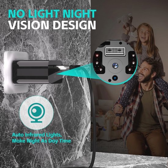 64 GB Spionagecamera met Bewegingsdetectie - Verborgen Mini-camera voor Thuis en Kantoor van Merkloos — afbeelding 2