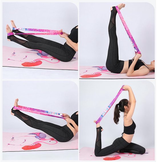 Yoga band, elastische spiermateriaal, fitness materiaal, elastische fitness, weerstand band, transportband gedrukt, Yoga tapis band, voor Yoga tapis, Oefeningen, Fitness — afbeelding 5