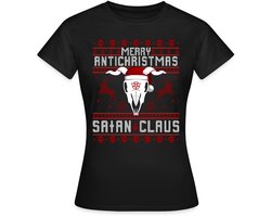 Merry Anti-Christmas Satan Claus Lelijk Kerstmis T-Shirt Dames