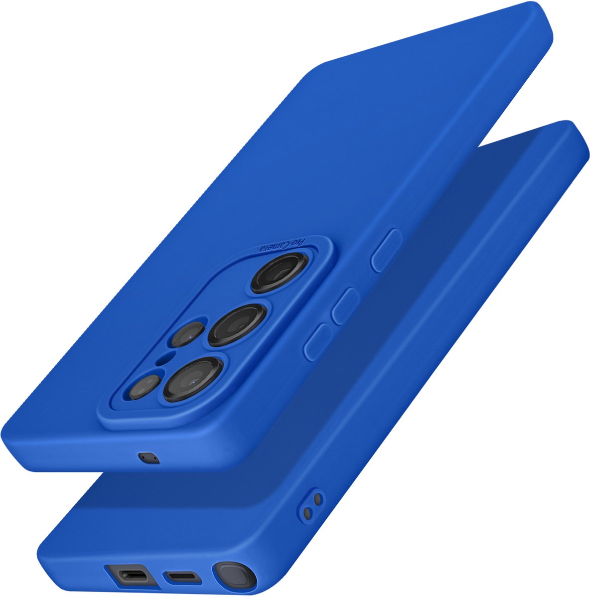 Avizar Hoesje Geschikt voor Samsung Galaxy S25 Ultra Siliconen Mat, Blauw