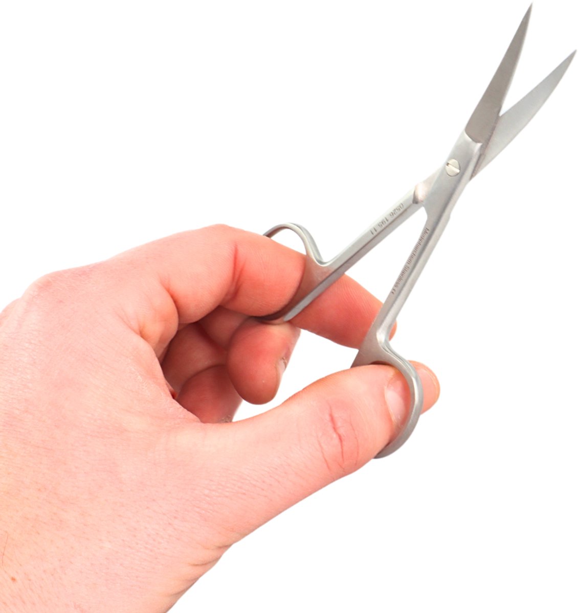 Chirurgische schaar SP/SP gebogen Lengte: 13 cm Medipharchem - RVS - Spitse gebogen punt - Spits / Spits gebogen