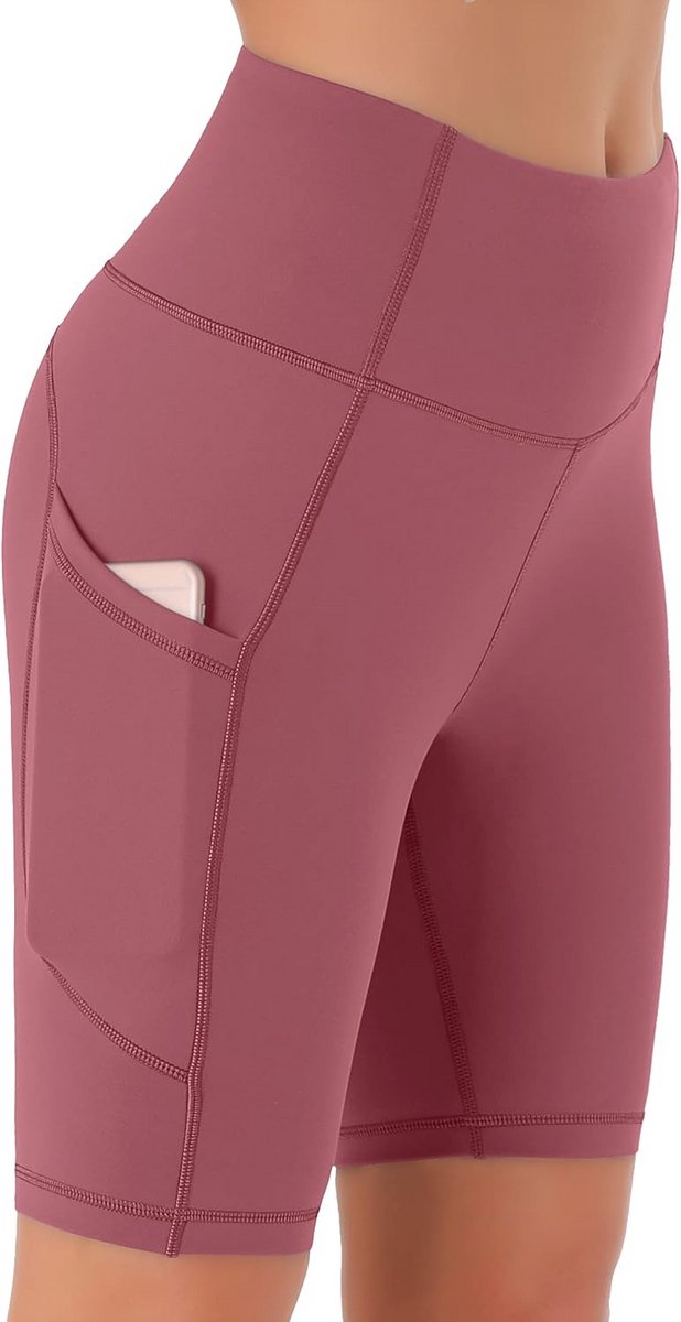Hoge Taille Trainingsshorts voor Dames met Verborgen Zakken - Niet-doorzichtig en buikcontrole
