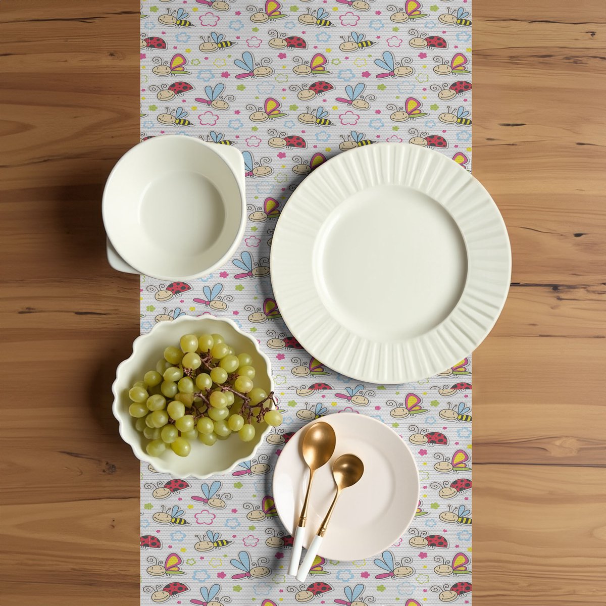ABAKUHAUS – Kindertafelrunner – Rechthoekig 40x180 cm – Lichtblauw