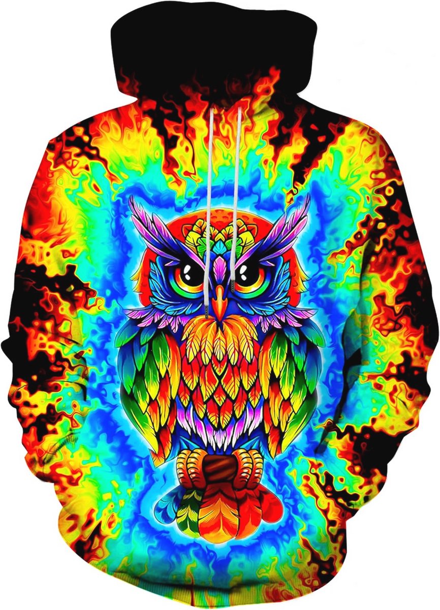 Unisex 3D Bedrukte Hoodie met Lange Mouwen en Grote Zakken