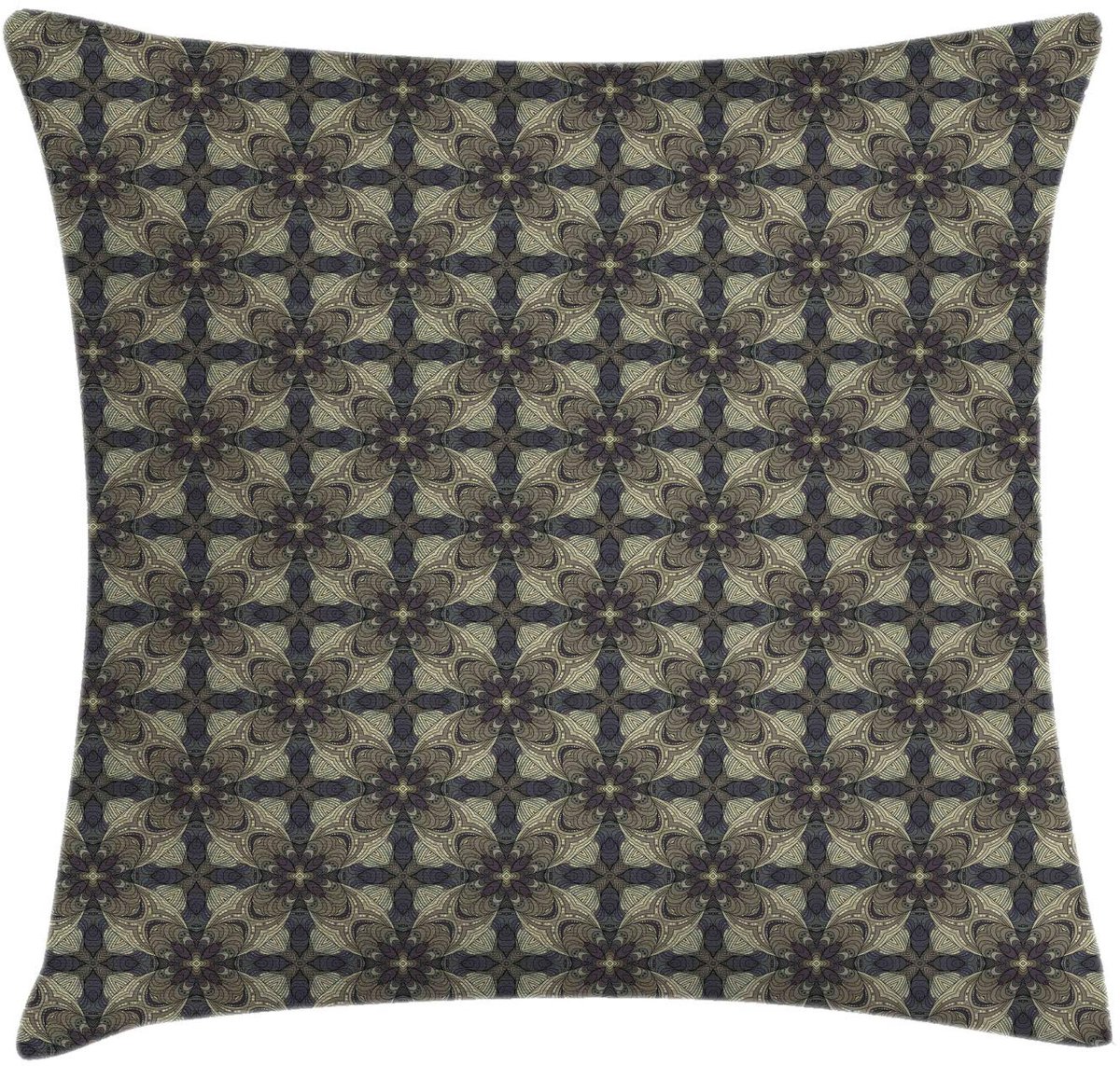 ABAKUHAUS Kussenhoes 50x50 cm – Dubbelzijdig bedrukt – Rits – Polyester Grijs
