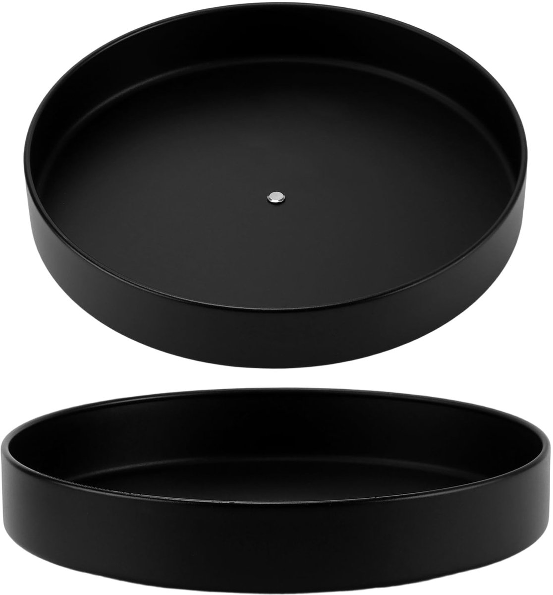Unyqoos® Zwart draaiplateau voor keuken en kast met stevige koolstofstalen constructie
