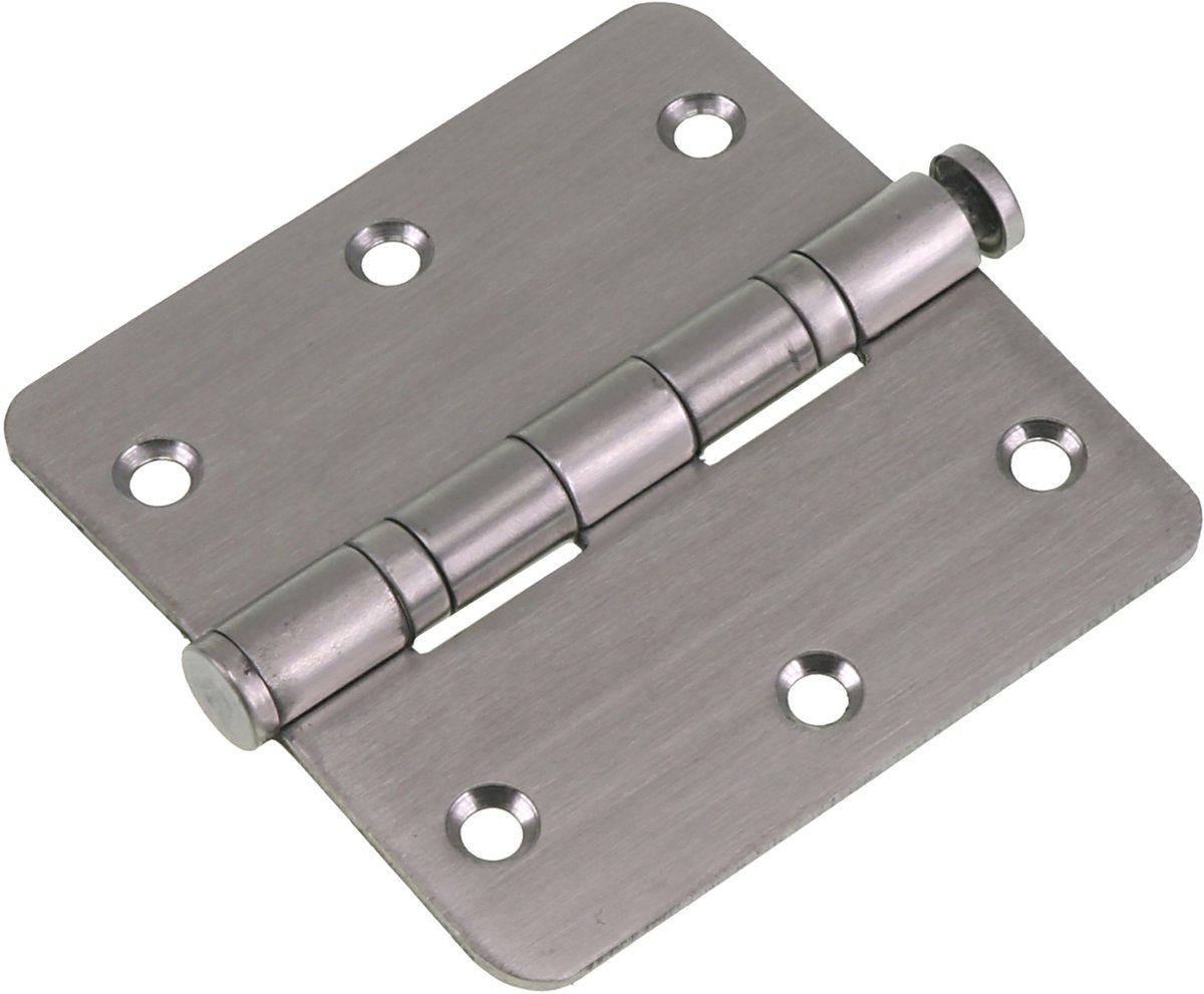 Starx kogelscharnier - vierkant model - met ronde hoeken - 89 x 89 mm - RVS