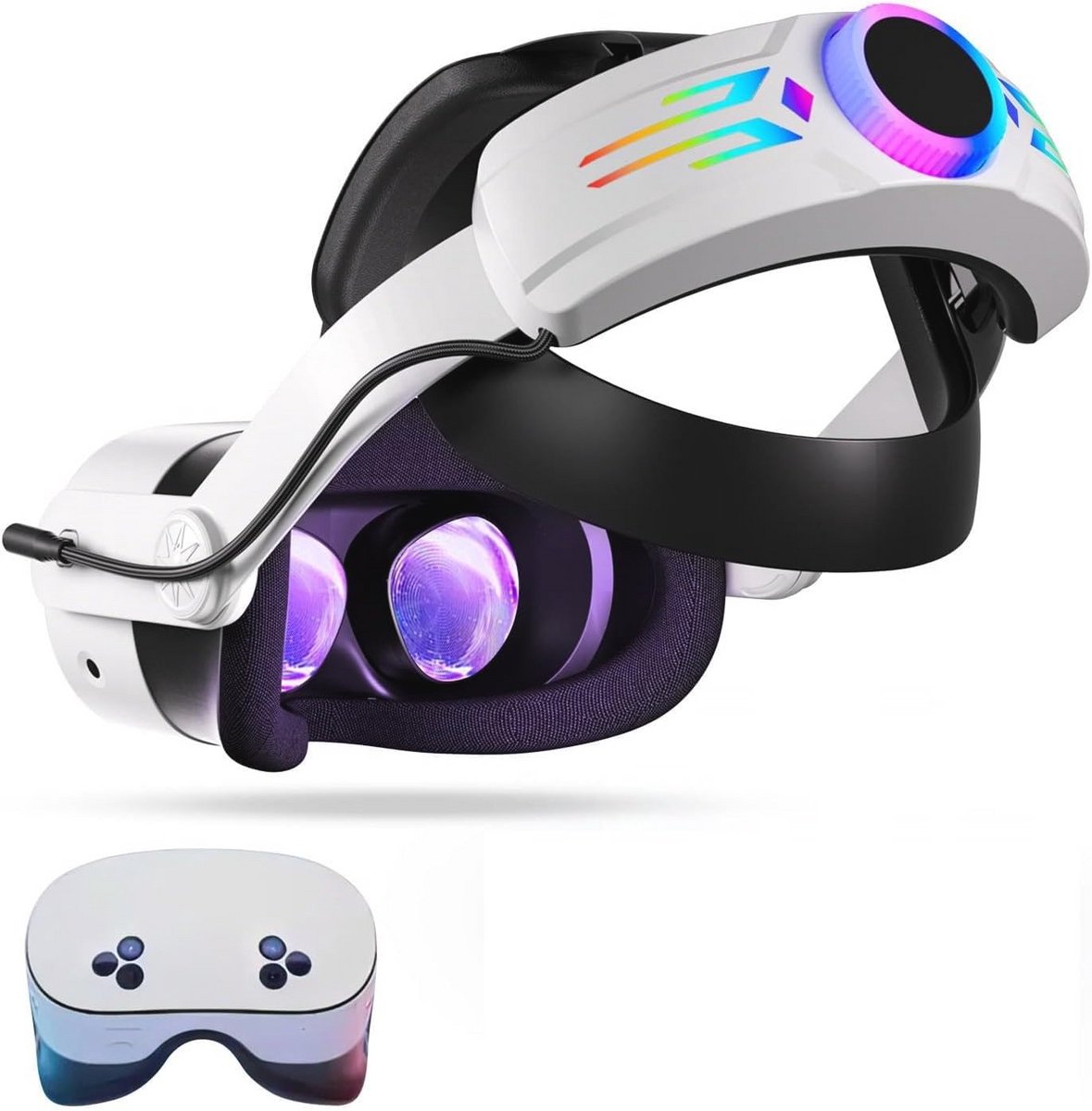 VR-hoofdband met ingebouwde batterij en verstelbaar comfort