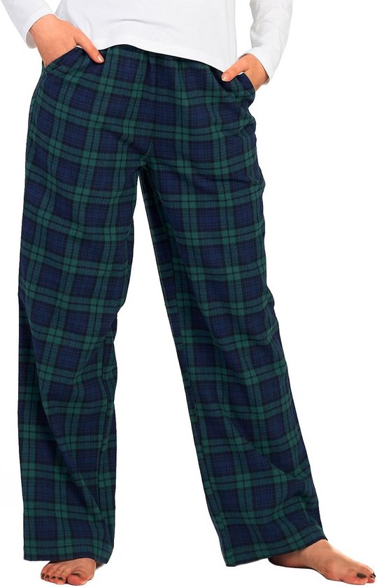 Dames pyjamabroek loungebroek slaapbroek van warm katoen, flanel en fleece
