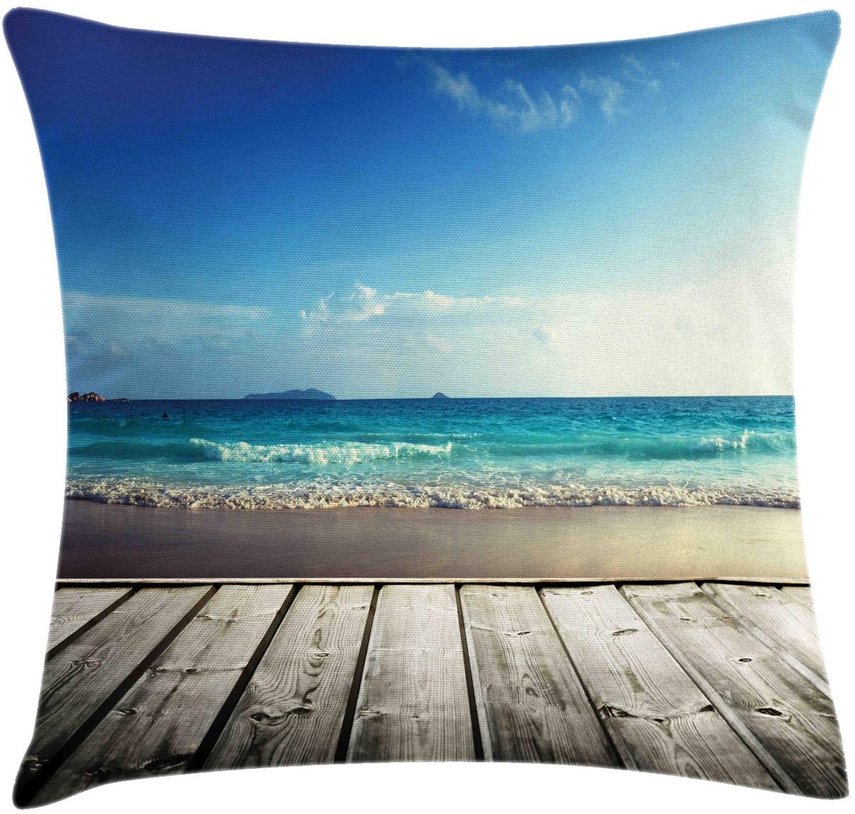 ABAKUHAUS Kussenhoes 40×40 cm – Dubbelzijdig bedrukt – zeeblauw Sea Blue Umber Dämmerung