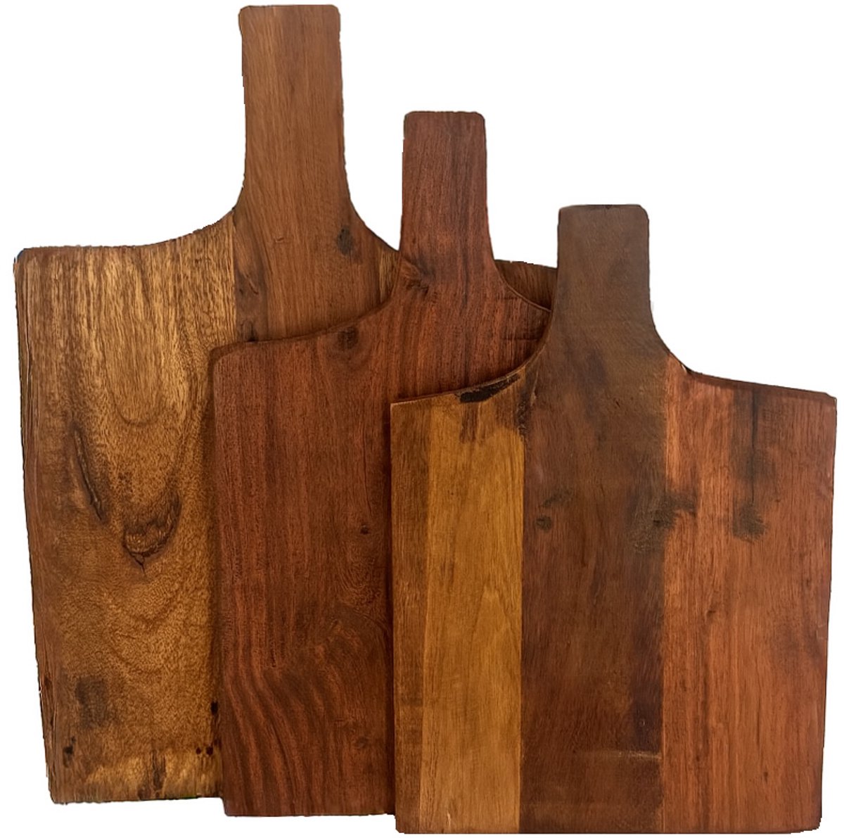 Koipa 3-Delige Snijplankenset (40x27/35x24/31x21)- Voor Keuken, Snijplanken, Serveerplank, Kaasplank, Borrelplank en Tapasplank - Rustiek - Snijplank Acacia Hout