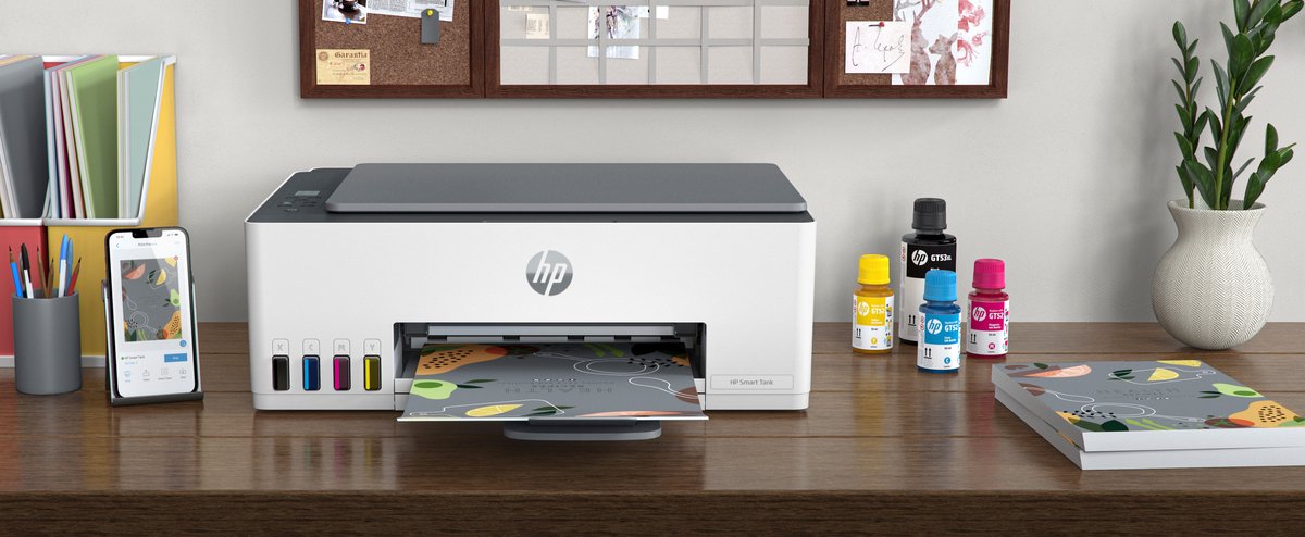 HP Smart Tank 580 All-in-One Printer, Home and home office, Print, copy, scan, Wireless; High-volume printer tank; Print from phone or tablet; Scan to PDF — afbeelding 4