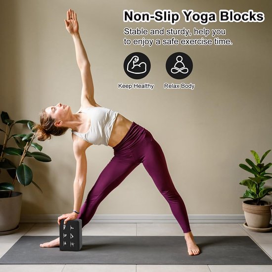 Unyqoos® Complete Yoga Set met Blokken en Band voor Verbeterde Flexibiliteit en Balans — afbeelding 3