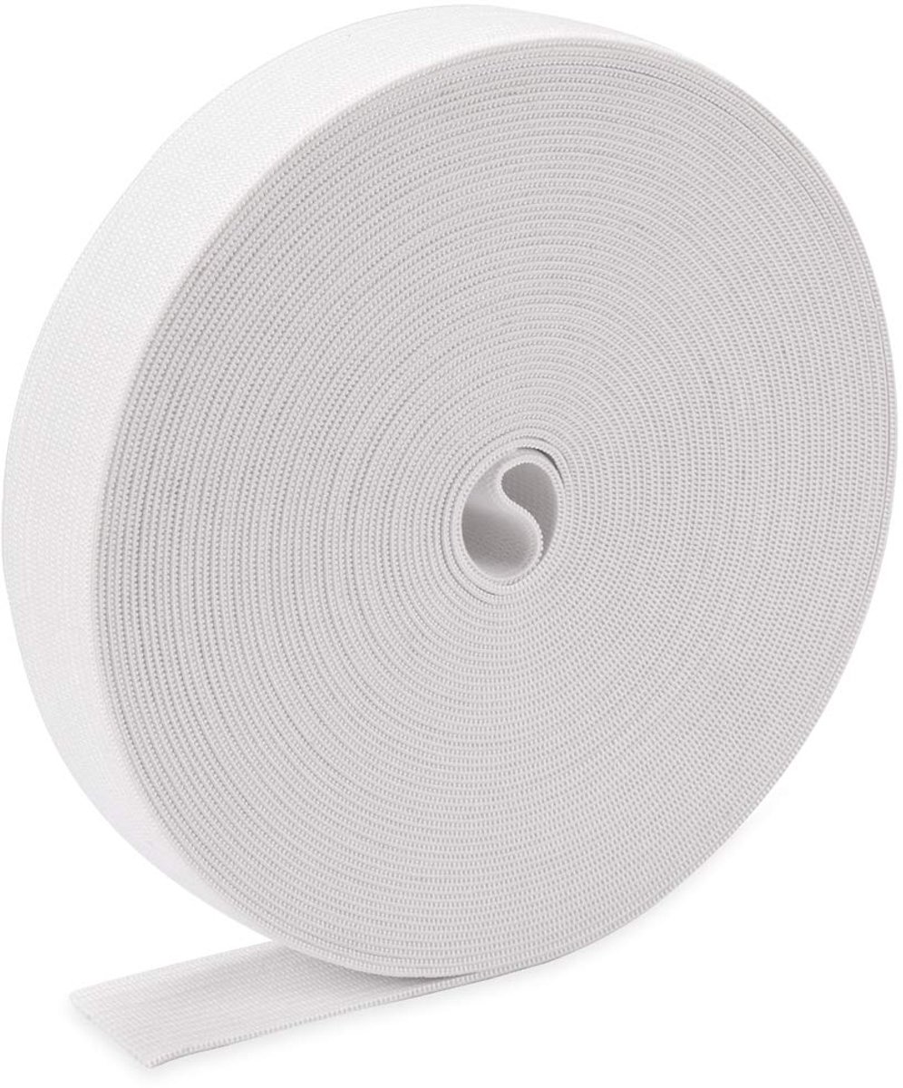 IMPERATORIS® Elastiekjes - Voor Hobby, Kantoor en Thuis - elastiek - Haaraccessoire voor Meisjes - Gekleurde Elastiekjes - Haar Elastieken - Baby - Volwassenen - Kleurrijk - 24 mm - wit