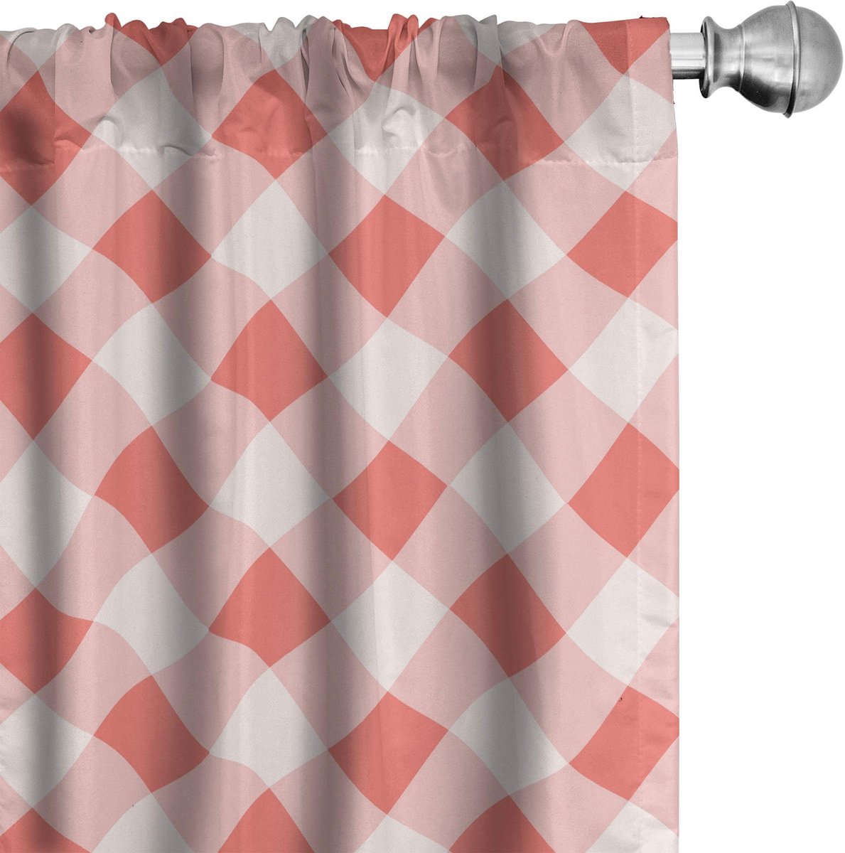 ABAKUHAUS Korallen Creme Voorhangen – 2x75x225 cm – Microfaser, Halfverduisterend Koraal Crème