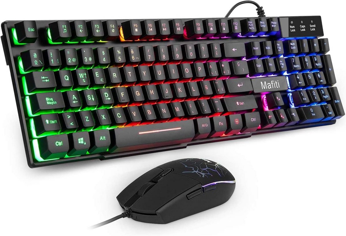 Geavanceerd Gaming Toetsenbord en Muis Set met Achtergrondverlichting