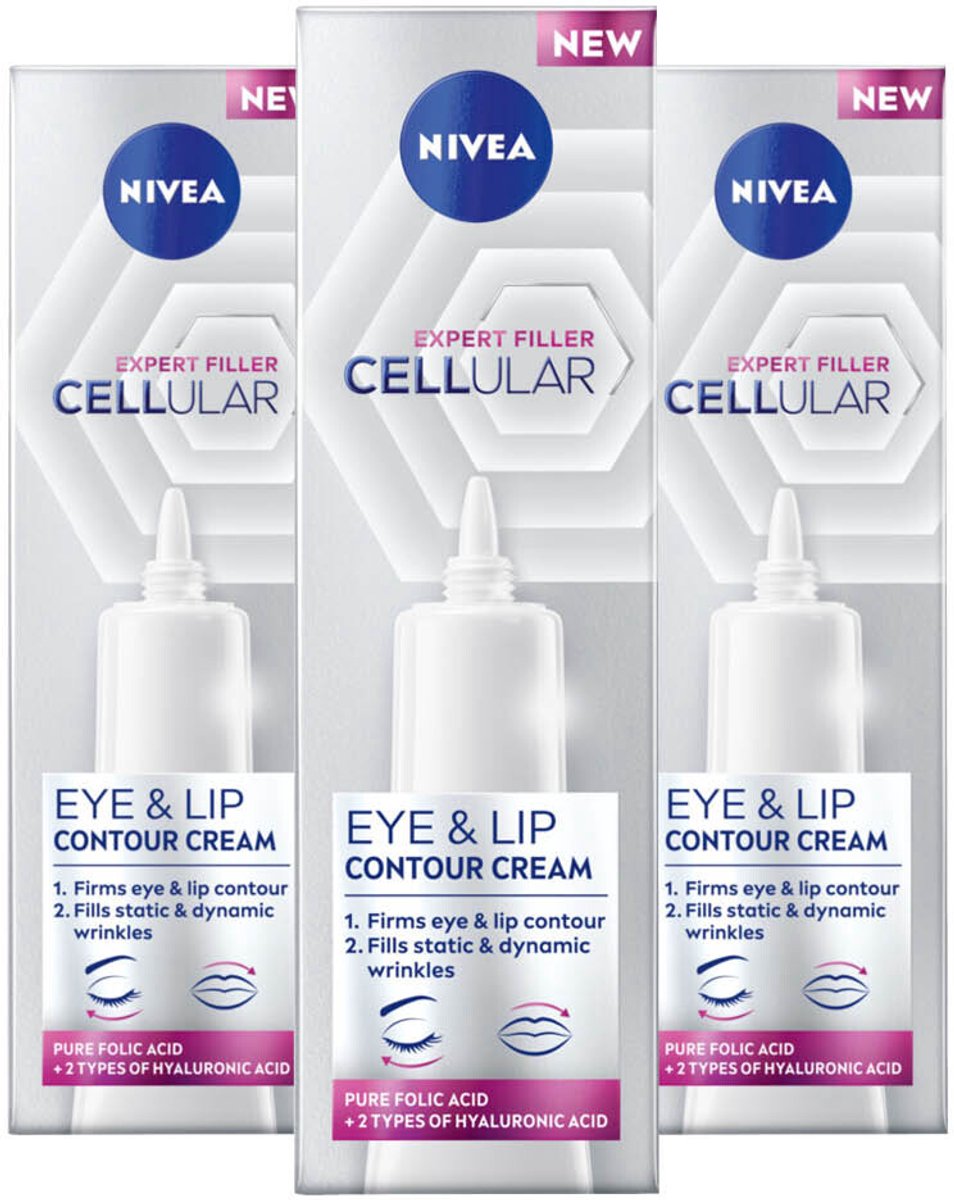 NIVEA Oogcontourcrème Cellular Filler - 3 x 15 ml - Voordeelverpakking