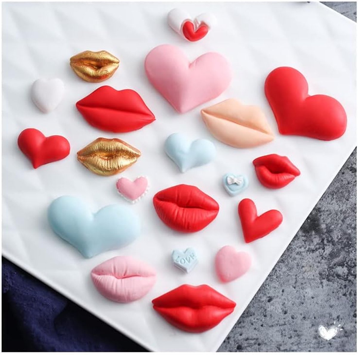 Silicone Candy Mold - Homemade Cartoon Cake Mould - Lips Shape Baking Tool voor Feest (Pink)