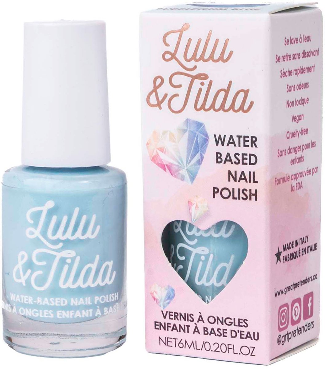 Lulu & Tilda - Afwasbare Nagellak - Bubblegum Blue