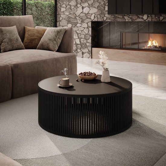 Meubella - Salontafel Vanya - Zwart - 75 cm