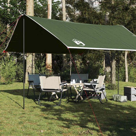 vidaXL - Auvent de camping - Imperméable - 430 x 380 x 210 cm - Vert