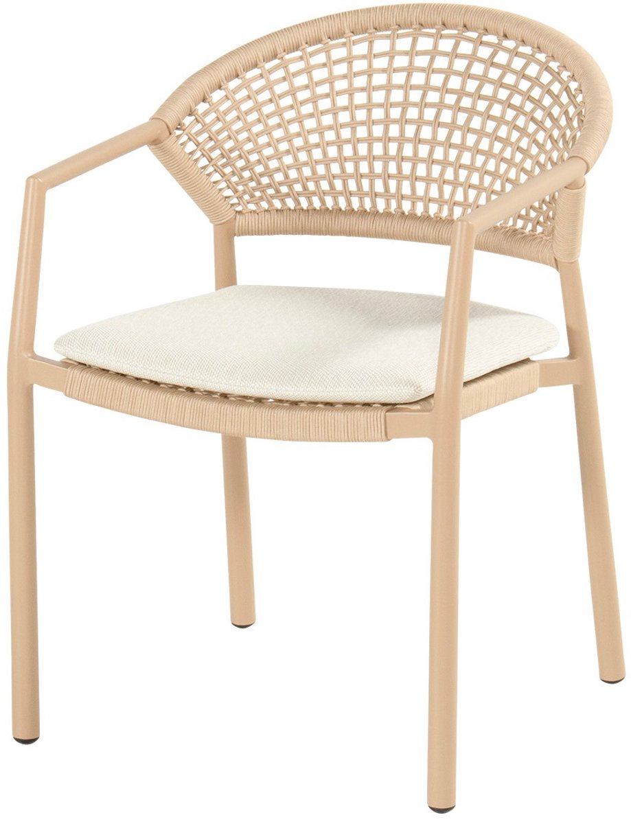 Hartman Taragona chaise de jardin empilable rope dining - Cappuccino