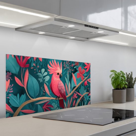 HOME It® Spatwand 90x45 cm - Geborsteld RVS Keukenwandpaneel