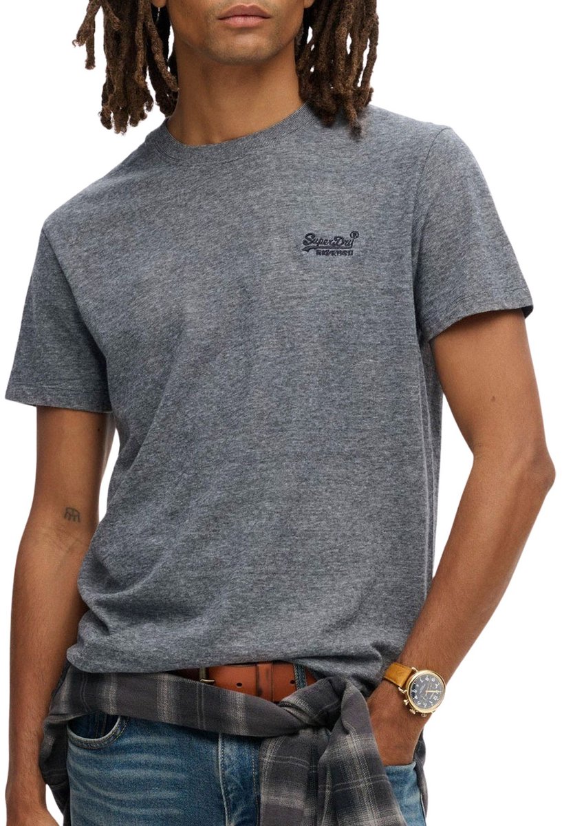 Superdry ESSENTIAL LOGO EMB TEE Heren T-shirt Grijs